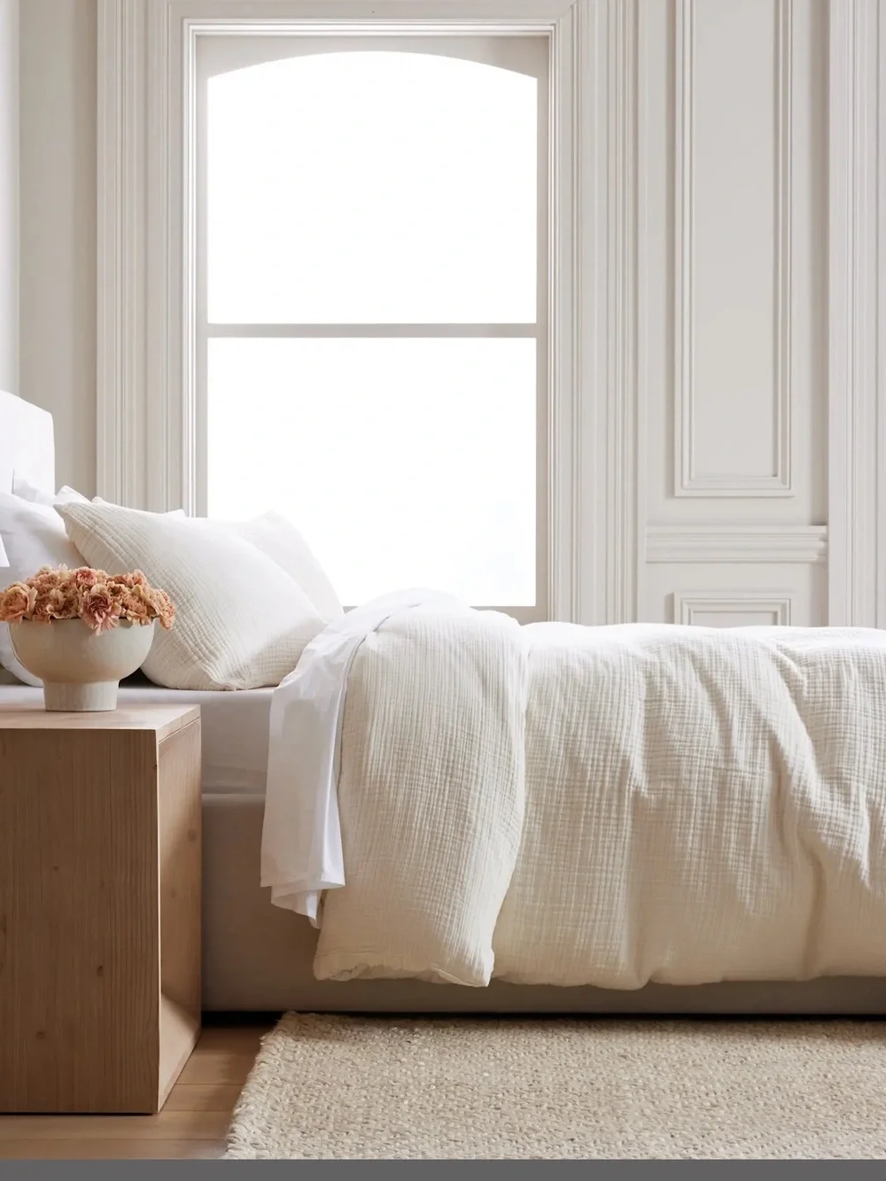 NWT Quince Undyed Organic Cotton Gauze Duvet Cover and Sham Set!
